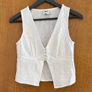 Princess Polly // White Vest with Buttons NWOT
